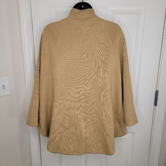 Big Buddah khaki full zip cardigan cape sweater M/L - Picture 5 of 7
